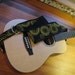 Vegan Cloth Guitar Strap- Yellow Star Pattern