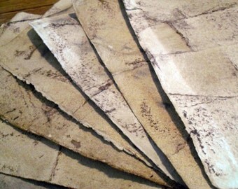 10 sheets aged paper, antiqued paper, handmade paper, recycled paper, eco friendly, decorative paper, collage paper, homemade paper