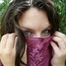 Burnout Bohemian Long Scarf in Plum