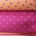 Raspberry Tangerine Polka Dots Cotton Fabric - Half yard set