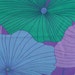 Reserved for Sonia - limited hand printed fabric - PURPLE LOTUS