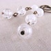 JUST WHITE earrings with vintage lampwork glass