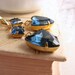 Rhinestone earrings midnight blue