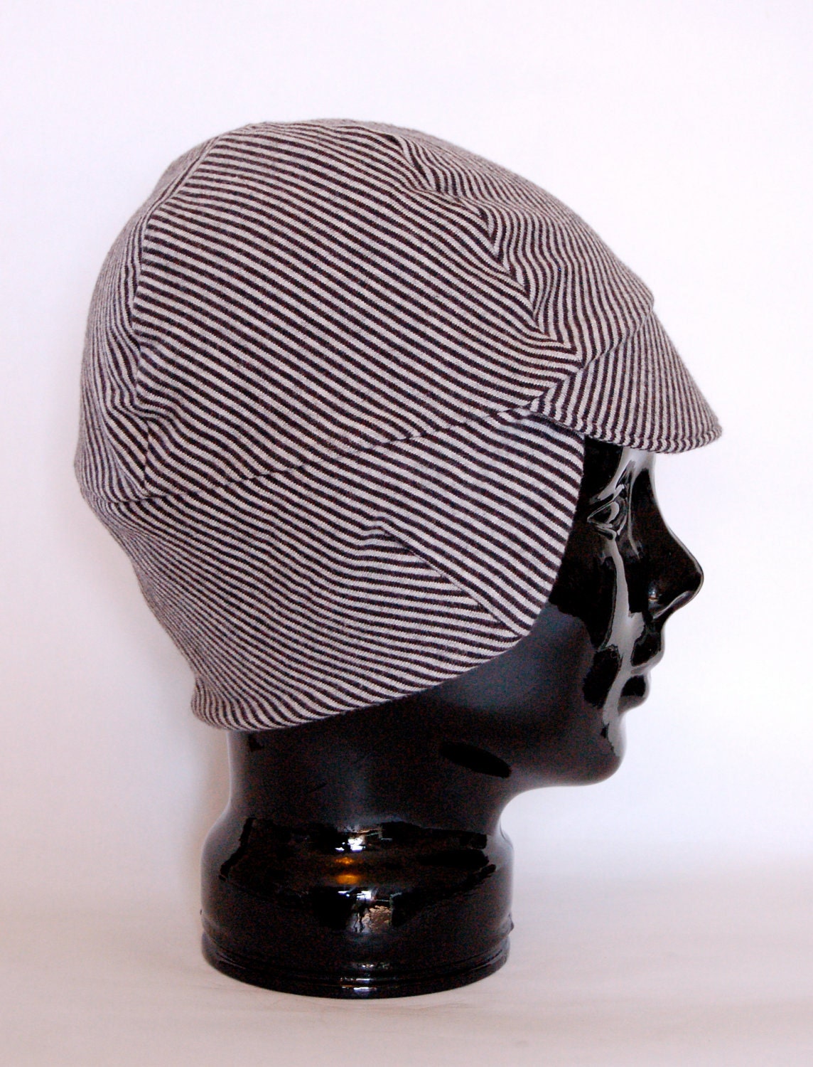 Tiny Stripes Winter Bike Hat S of Recycled Cotton by KoziePrery