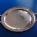 Wm Rogers and Son Victorian Rose Silverplate Oval Tray w Handles 21 x 13 5/8