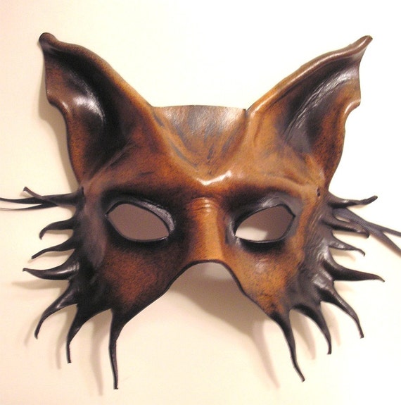 Leather Mask of a Wolf...Fox...Dog...Animal...Half Face