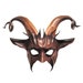 Leather Goat Mask with Curled Horns krampus baphomet