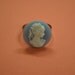 Small Round Blue Victorian Lady Ring