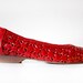 Red Cut Out Leather Wedges Size 6.5