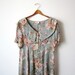 Vintage Sheer Roses Peter Pan Collar Dress Size Medium