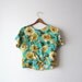 1990s Sunflower Cropped Blouse Size Small
