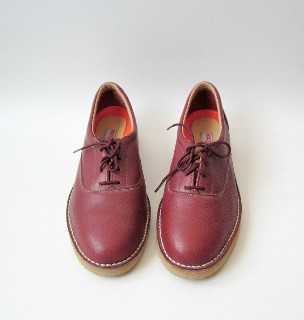 Vintage Rockport Chukka Oxblood Oxfords Size 9M