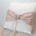 Ivory Satin Ring Bearer Pillow with Champagne Satin Sash