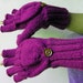 Plain Jane Convertible Mitts In ORCHID