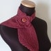 Vintage Inspired Ascot Necktie Scarf - BAMBOO\/SILK YARN Burgundy Wine Color\/FALL SALE - Free Shipping
