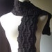 The Basketweave Knit Scarf UNISEX-Coal Black/Jet Black / Reserved For Jaime Clark