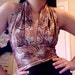 SALE Tattoo Halter Top Brown Sailor M/L