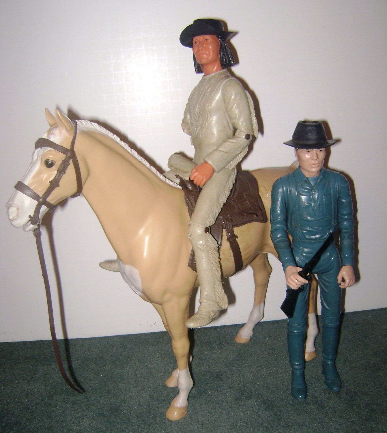 Johnny West Doll with Geronimo and Horse by Enchantedfuture