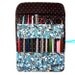 Storage Knitting Needle Holder Crochet Hook Organizer Roll Turquoise