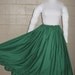 DDNJ NEW Ready to Ship Green Cotton Ruffle Skirt Renaissance Civil War Pirate Gypsy Witch Costume Halloween Vampire Anime LARP