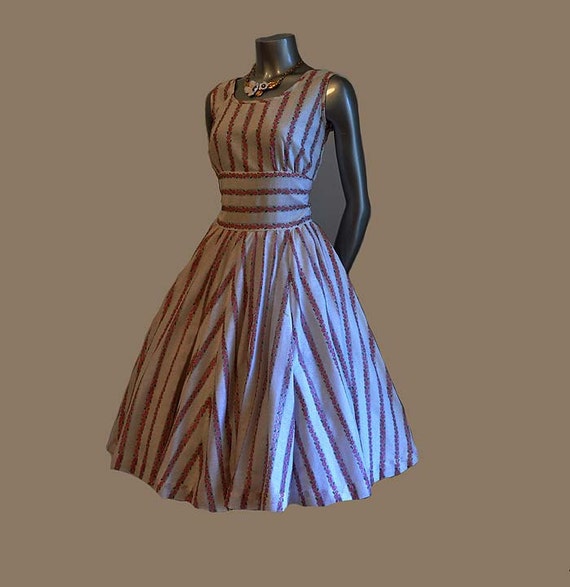 Vintage 50's Full Circle Skirt Dress by
