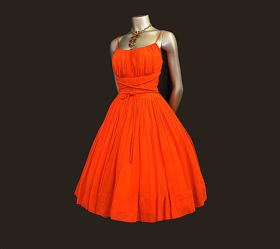orange goddess dress