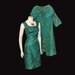 Funny Girl Vintage 60's Brocade Wiggle Dress and Coat Set