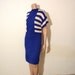1970s st john / Vintage 70's St. John Blue Striped Leisure Knit Sweater and Skirt Suit