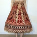 1970's Skirt / Devine Devi Vintage 70's Boho Peacock Indian Wrap Skirt