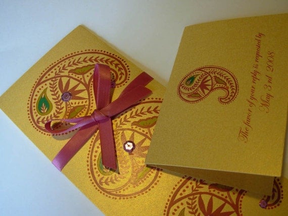 Indian wedding invitations etsy