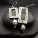 Infatuation - Whispers - Sterling Silver and Silver Pearl Earrings