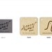 100 ultrasuede tags and 100 double sided wood tags