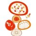 Oval shaped Flowers Print / Orange / Yellow