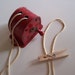 Vintage Red Metal Retractable Clothesline authentic1940s Acme USA use on your Picnic display art work,photos,childrens art,herbs,textiles