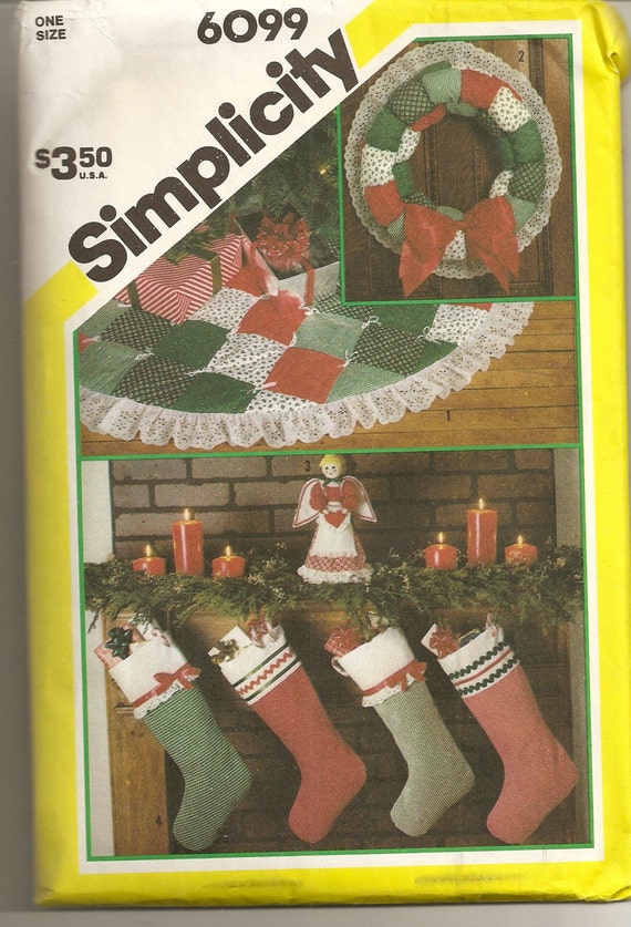 SIMPLICITY PATTERN 6099 VINTAGE CHRISTMAS ACCESSORIES