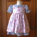 Girl toddler pink fairy pinafore over blue floral dress Size 2T Ready to Ship