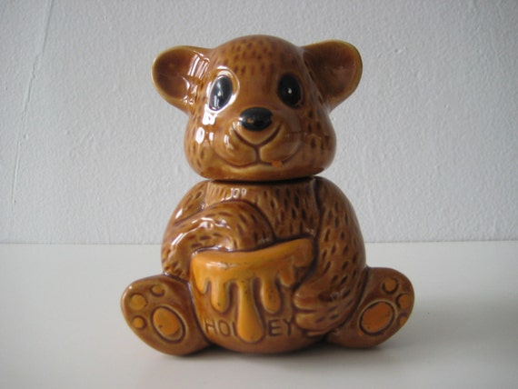 Vintage Ceramic Honey pot bear by TreehouseArtcade on Etsy