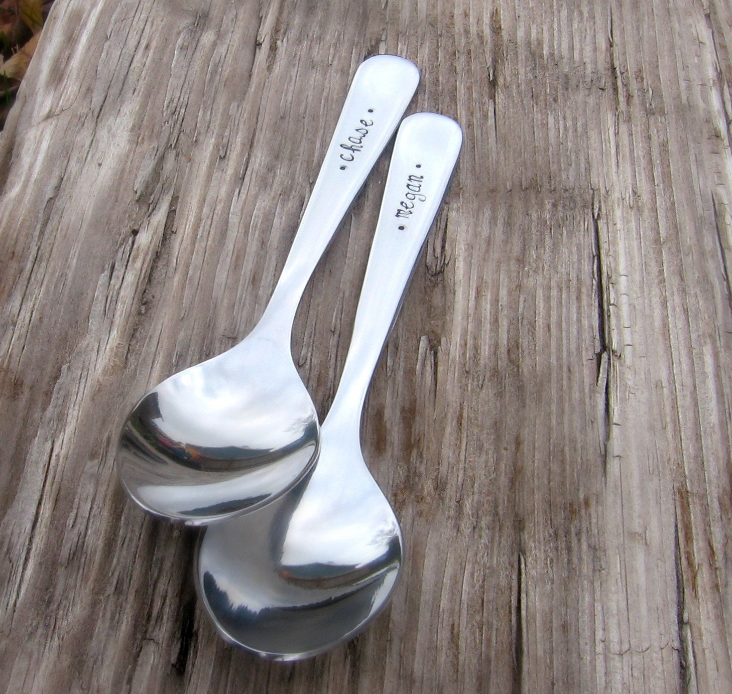 NEW Personalized baby spoon hand stamped stainless steel baby