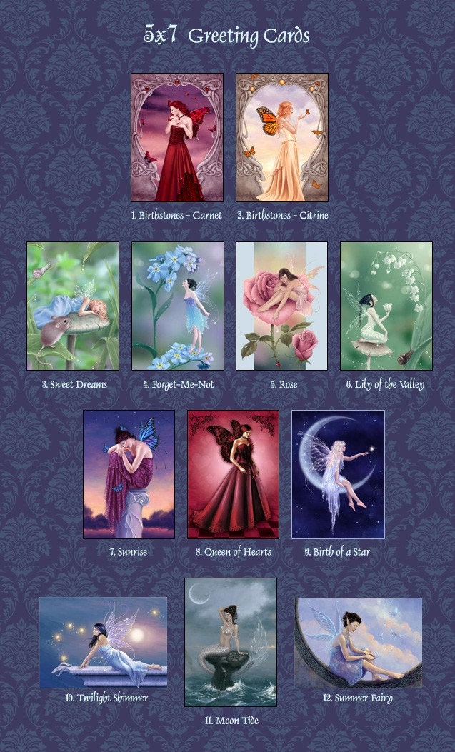 Fairy & Fantasy Art Greeting Cards Your Choice of 3