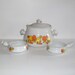Vintage 70s FUNKY MUSHROOM Soup Tureen and Bowls