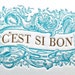 It's So Good - C'est Si Bon Greeting Card in Blue/Brown