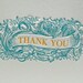 Thank You Note in Teal/Orange