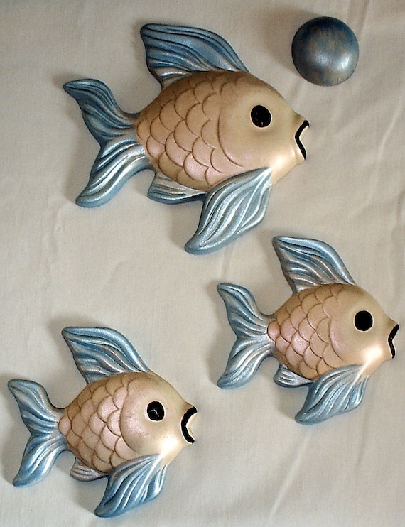 1960 s Vintage Ceramic Fish  Bathroom  Decor 
