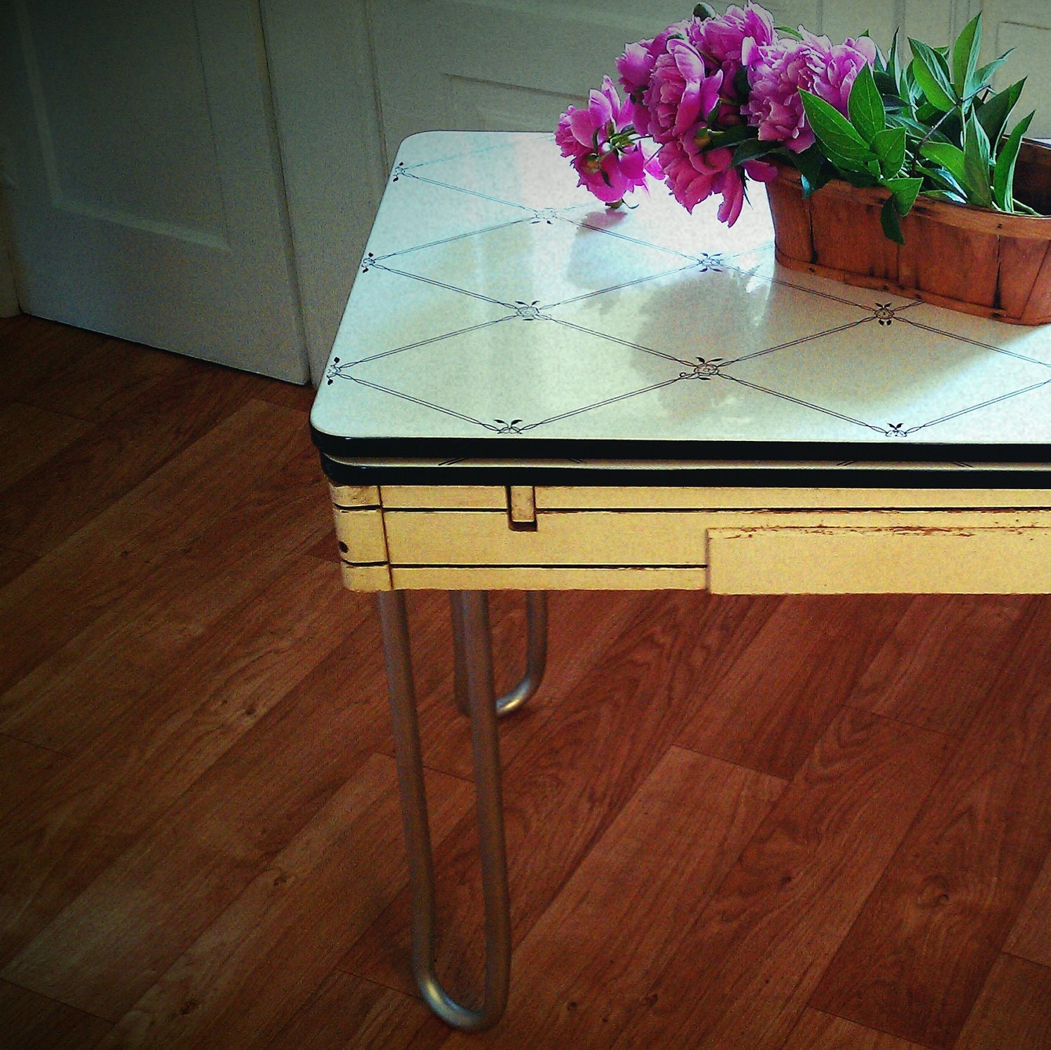 Vintage Enamel Top Kitchen Table