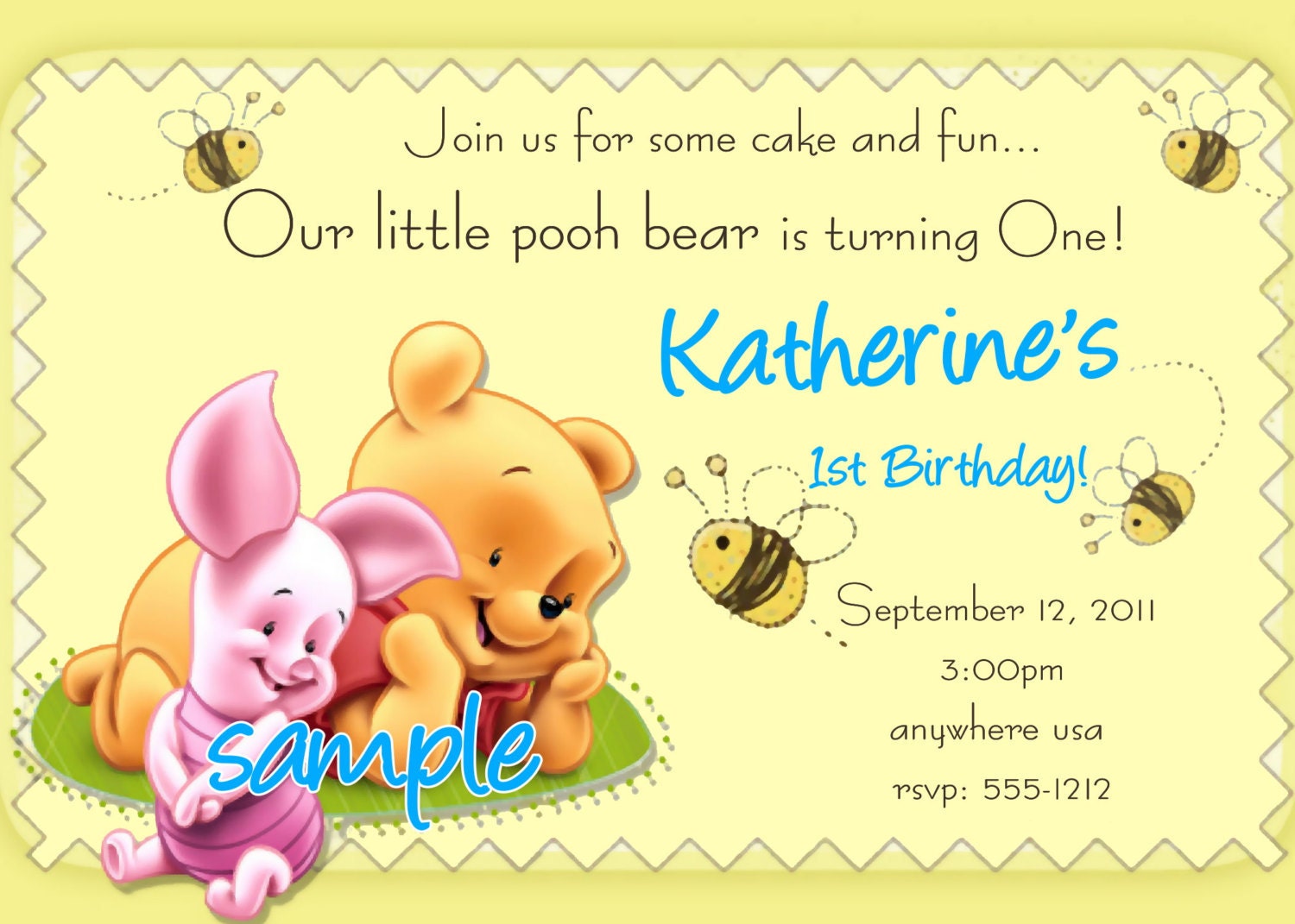 Winnie The Pooh Invitations Sample 4