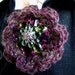 Flower brooch pin of sparckling gems in moss and plum limited edition, Christmas gift under 50 dollars, READY TO SHIP, fall winter fashion