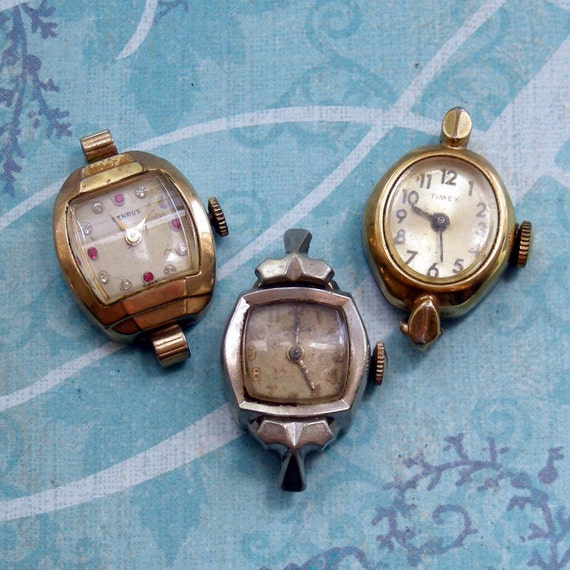 Three Vintage Wrist Watches without Bands WPX1400