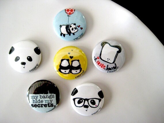 Panda Bums 1 Inch Pinback Button