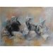 RESERVED for Laurie - Original Painting in Peach and Blue -Four Women in Vintage Hats - Fine Art - Beyond Our Vision -