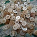 Vintage Mother of Pearl MOP antique BUTTONS new old stock 100 buttons golden